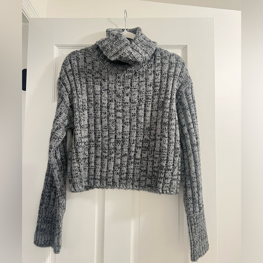 Cropped turtleneck sweater